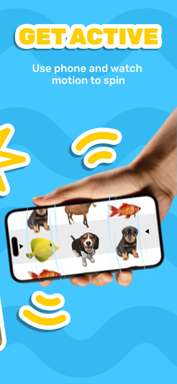 Flick your phone or watch to spin
